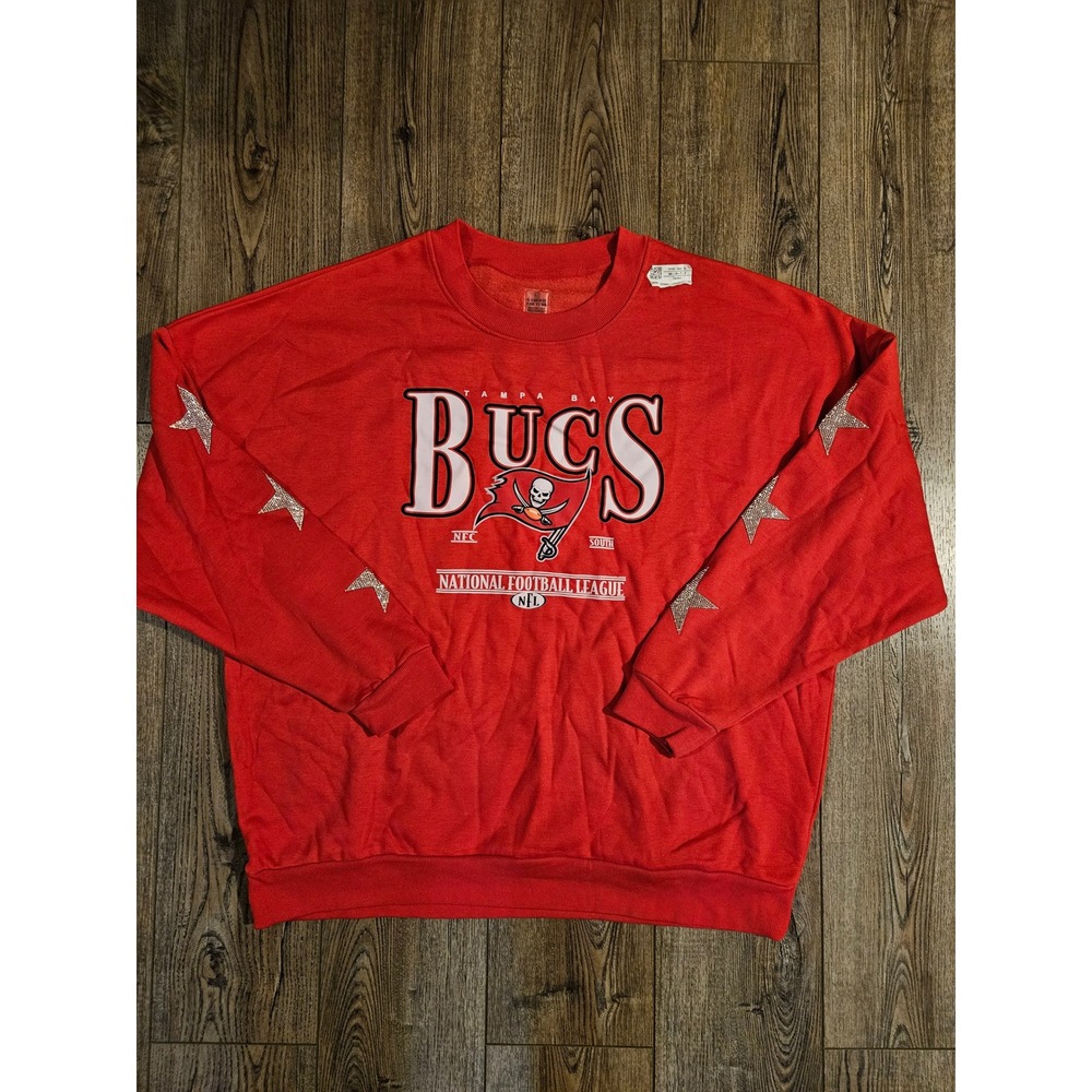 Tampa bay Buccaneers Gameday couture Sweatshirt Women's Size XL Rhinestone Star